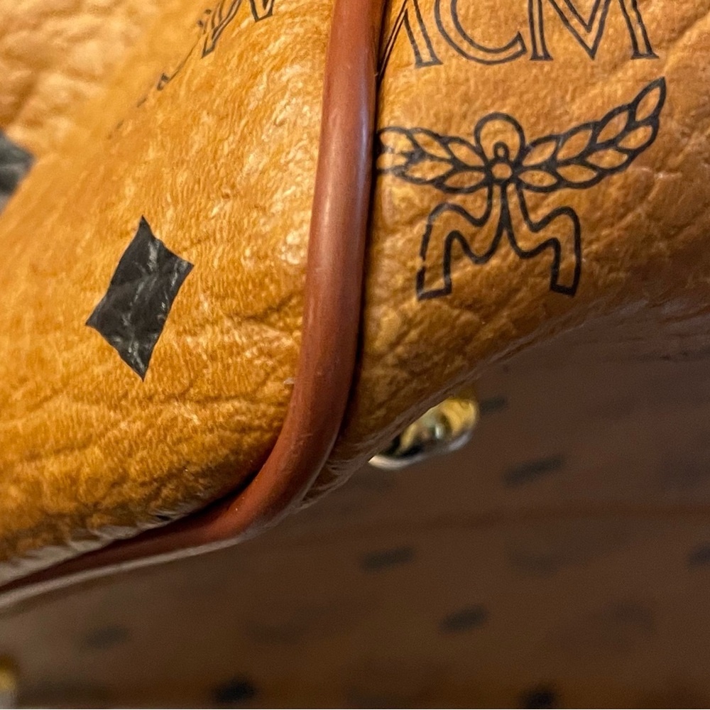 MCM Authentic Vintage Tan and Brown Visetos Handbag - Picture 15 of 16